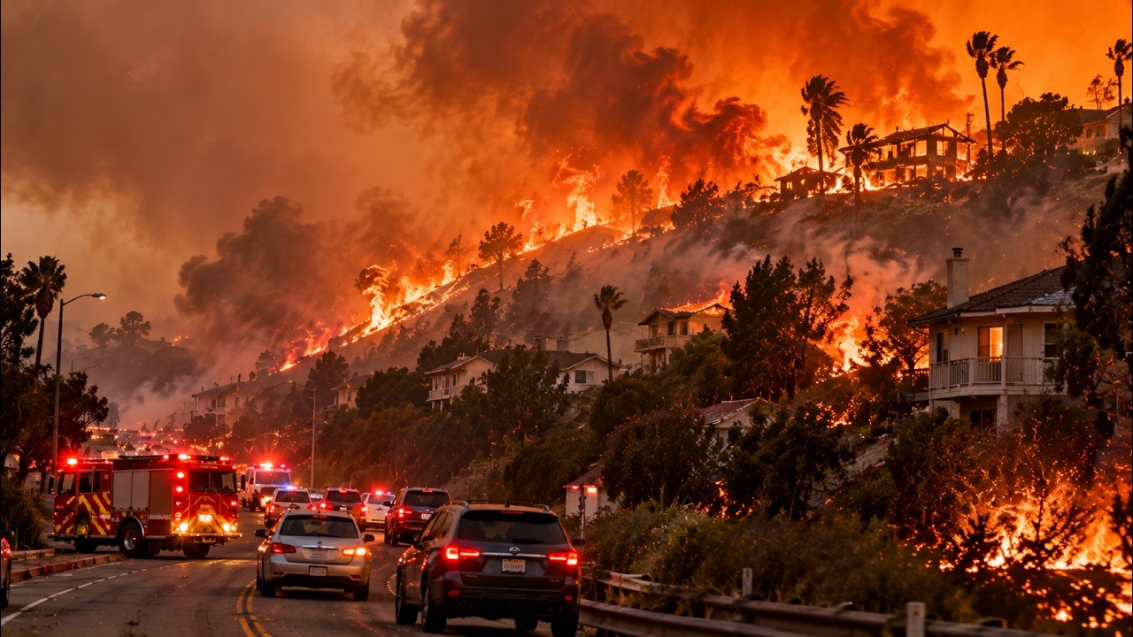 Orange County Wildfire Disaster | 6+ Homes Damaged or Destroyed, 16,000 Evacuated & Hillsides Burned