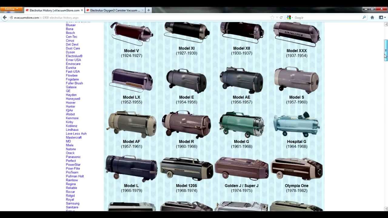 An Interactive History of Electrolux Vacuum Cleaners