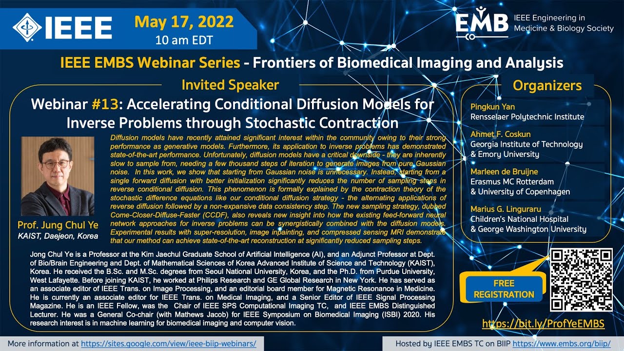 Webinar #13: Accelerating Conditional Diffusion Models for Inverse Problems - Prof. Jung Chul Ye