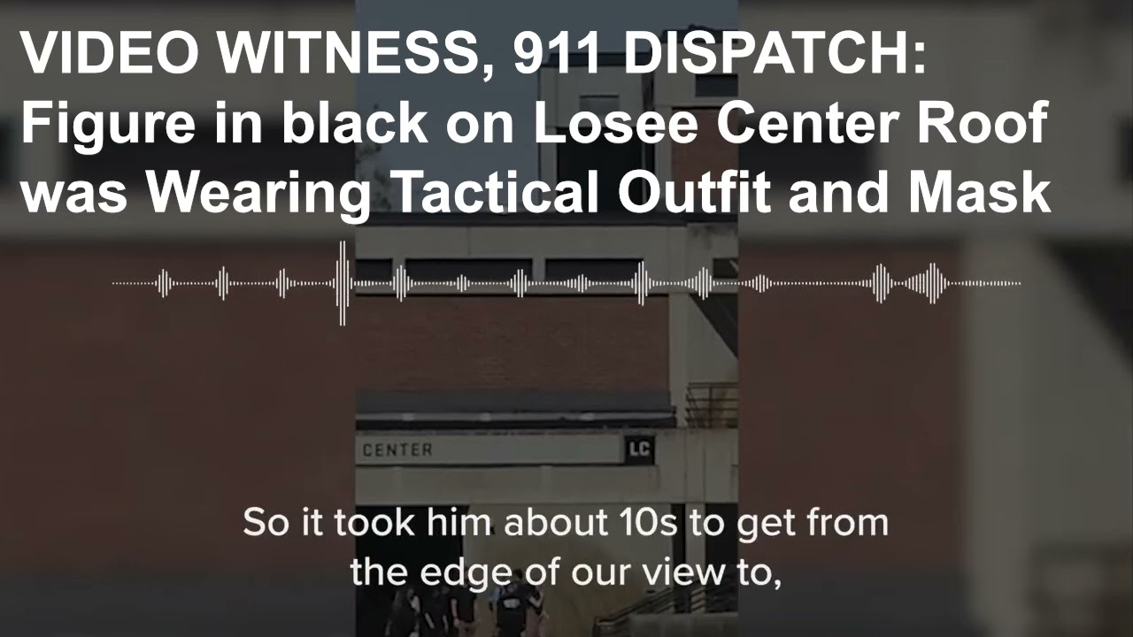 Witness and 911 Dispatchers: Person on UVU Losee Center Roof Wearing Tactical with Gloves and Mask.