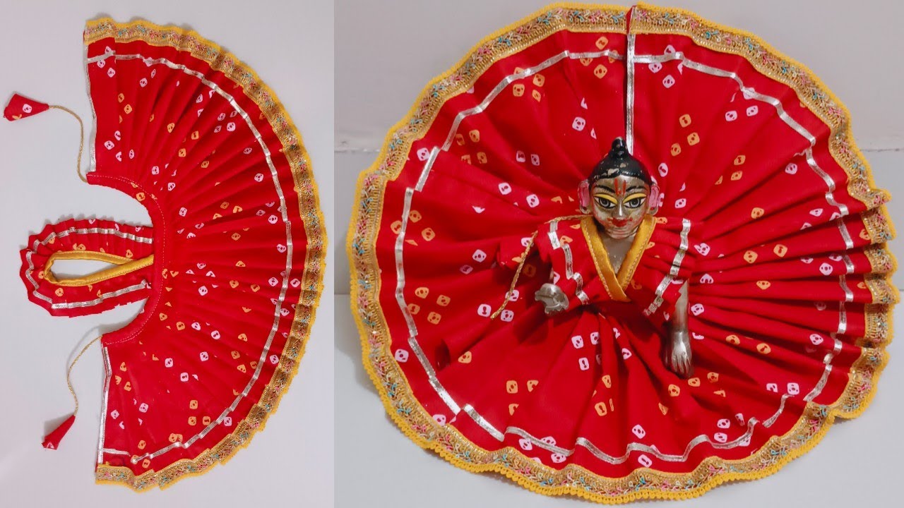 Beautiful Cotton Dress For Laddu Gopal Ji/Summer Dress For Kanhaji/Krishna Ji Poshak/Thakur Ji Dress