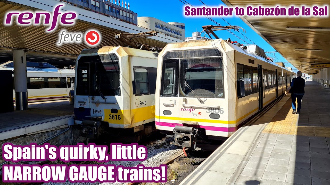 Renfe FEVE! Необычные маленькие узкоколейные поезда Испании!