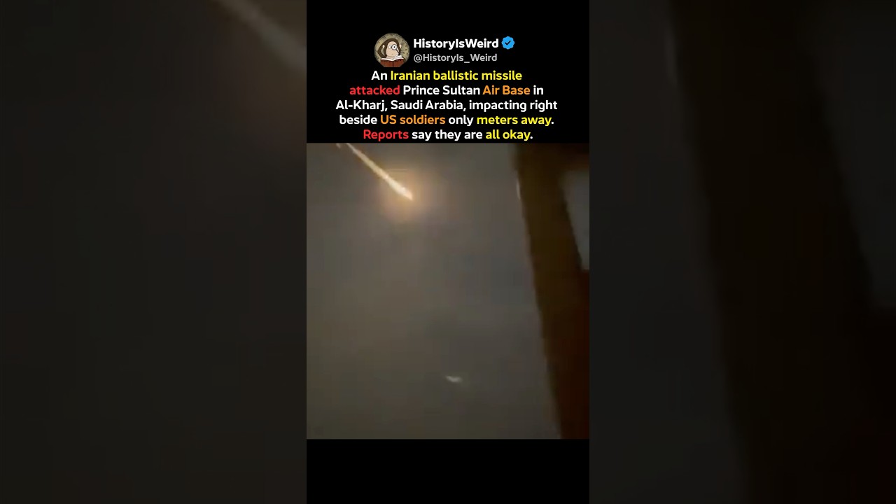 Iranian Ballistic Missile Hits Next To US Soldiers #shorts