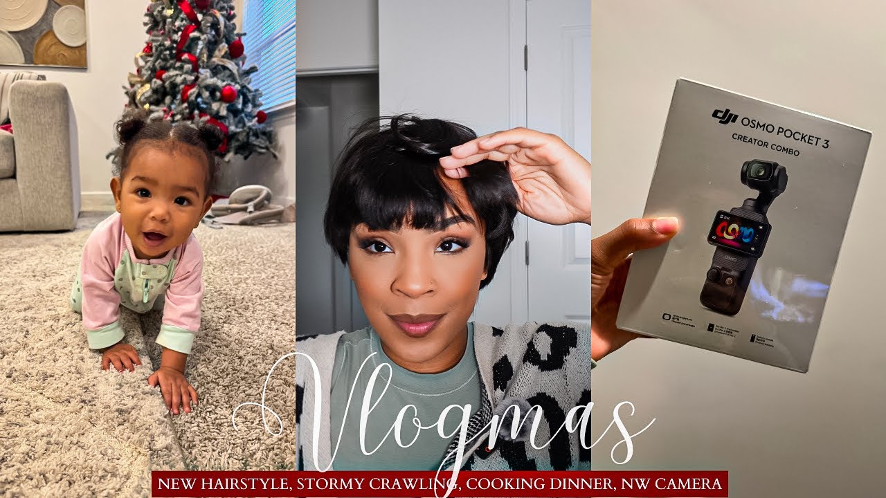 Vlogmas✨: STORMY is Crawling! Trying a NEW look😳 , Cook with me, New Camera