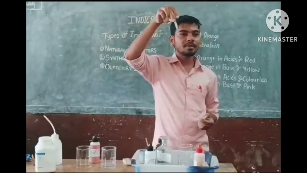 Acids and Bases  in Litmus paper and Methyl orange indicators