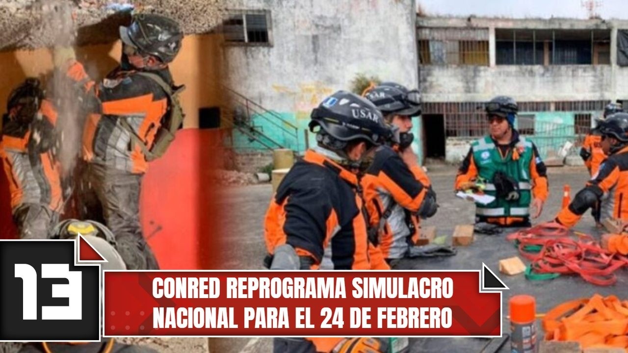 Conred reprograma simulacro nacional para el 24 de febrero