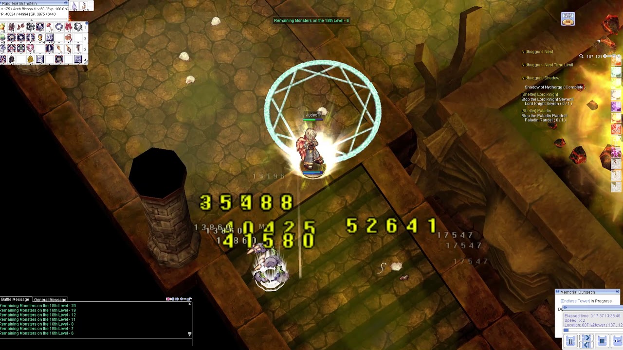 [iRO Thor] Endless Tower Arch Bishop solo till top (No deaths)
