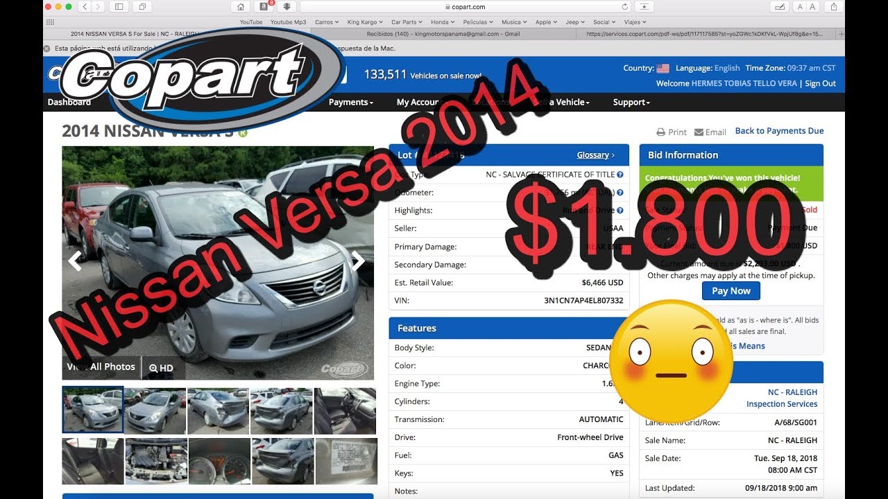 Comprando carros usados baratos, Para enviar a PANAMA  #Copart