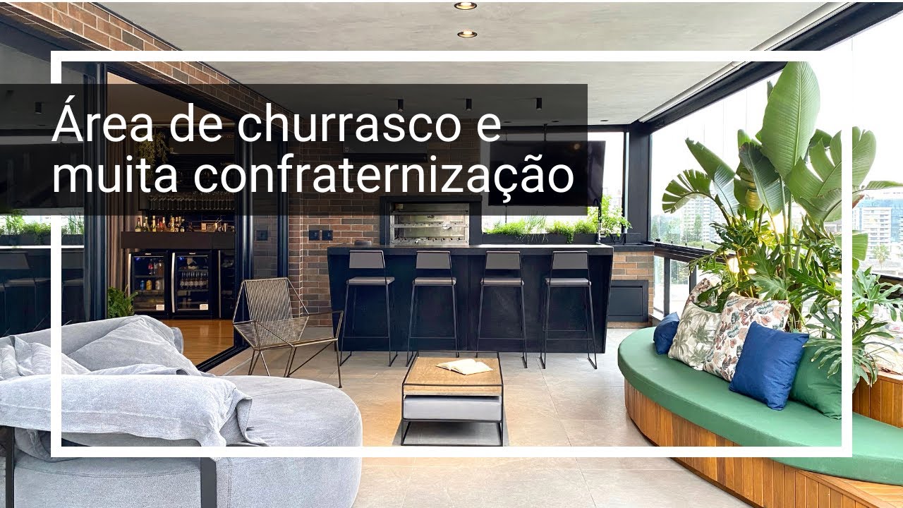 A área externa coberta com CHURRASQUEIRA | tour RF HOUSE - ep. 07