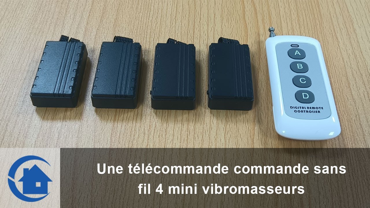 Une t&eacute;l&eacute;commande commande sans fil 4 mini vibrateurs