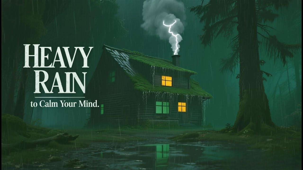 Rain and Thunder Sounds — Violent Forest Storm Ambience, Rain Sounds For Sleeping