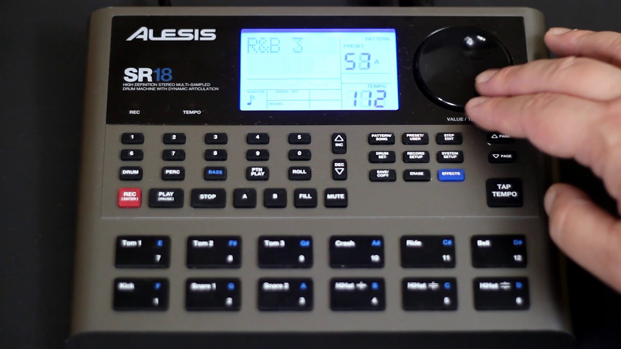 Alesis SR18 - a few pattern demos