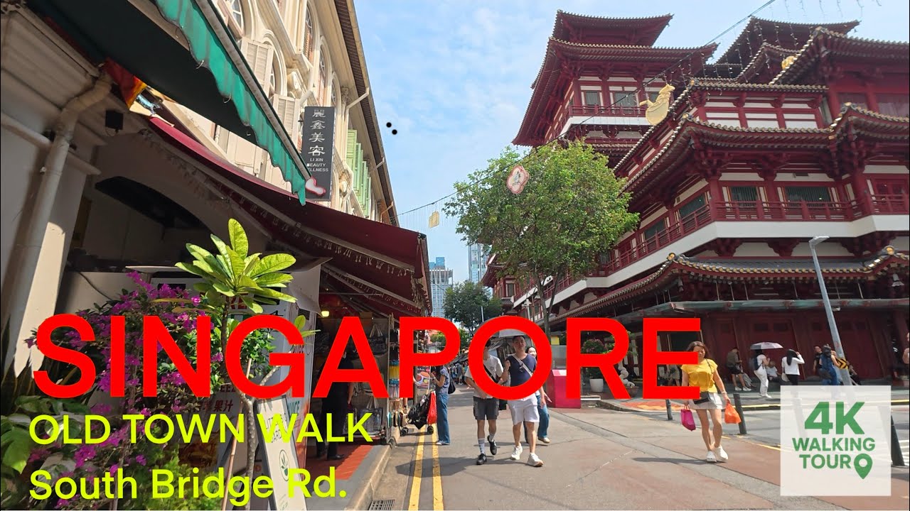 Singapore Chinatown Walk 🇸🇬 | เดินสิงค์โปร์ South Bridge Rd. | 4K Walking Tour