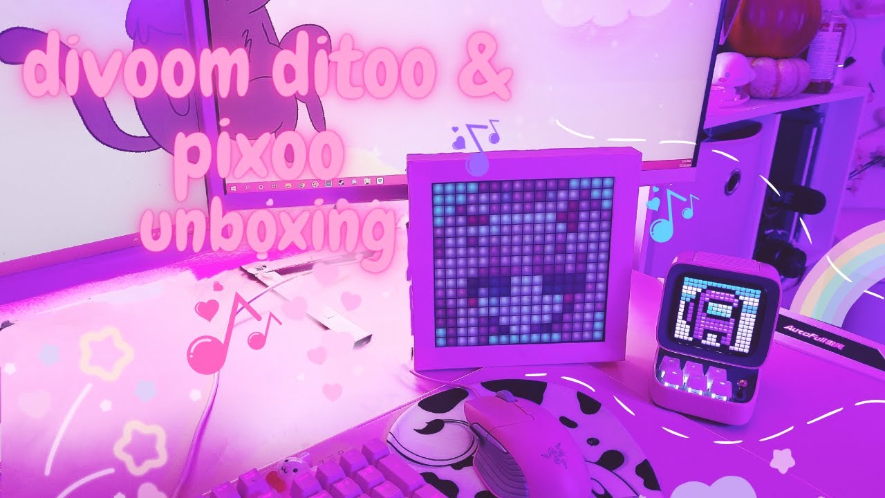 🌸♡ unboxing aesthetic kawaii setup accessories 🌸♡ divoom ditoo & pixoo ♡ | GIVEAWAY NOW CLOSED!! 💖