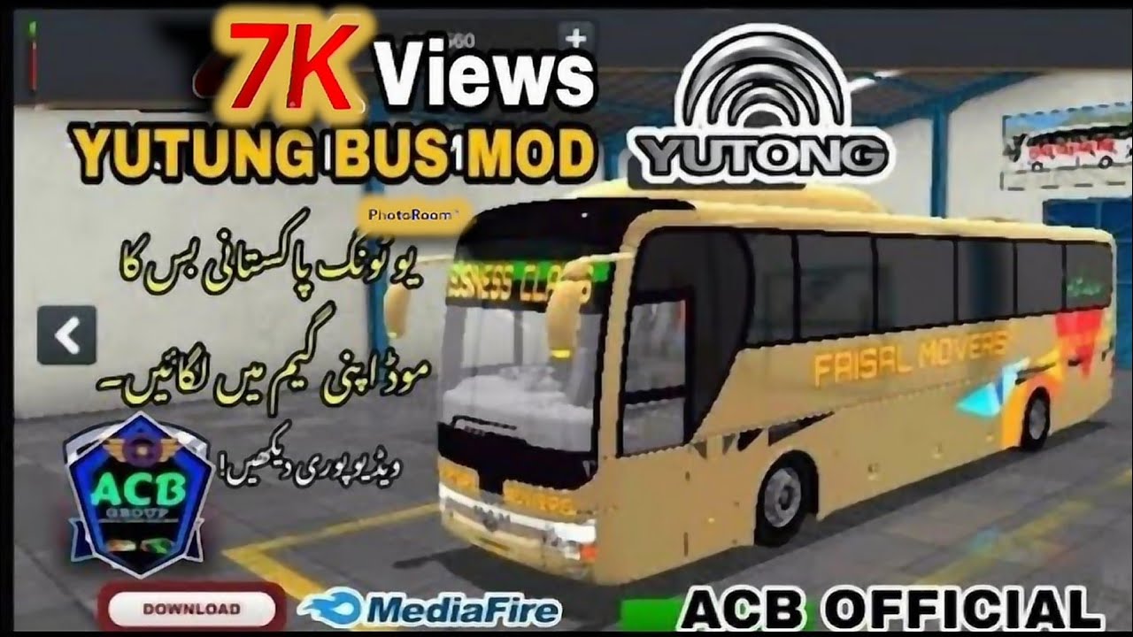 YUTUNG  bus mod for Bussid | How to download | ACB OFFICIAL | free Mod