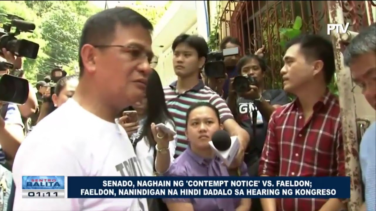 Senado, naghain ng 'contempt notice' vs. Faeldon