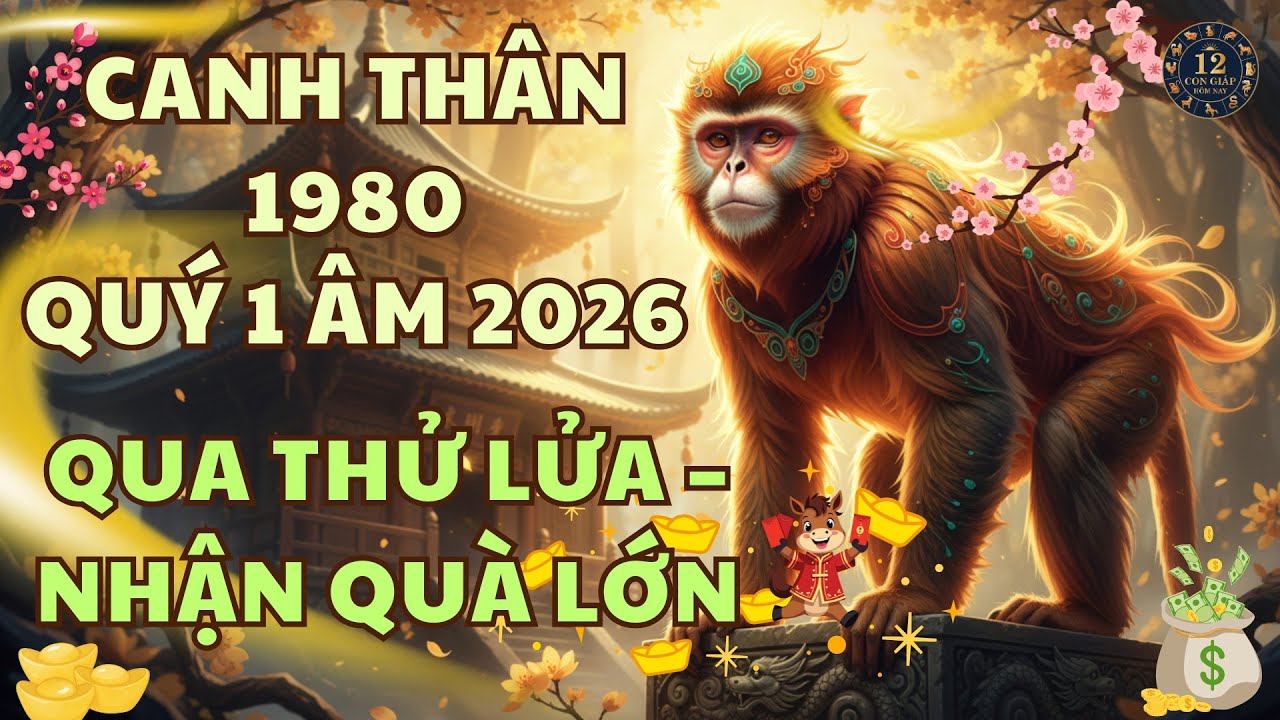 🐒 Tử Vi Canh Thân 1980 Quý 1 Âm 2026: Tháng Giêng Thử Lửa – Tháng Ba Nhận Quà Tam Hợp #canhthan1980