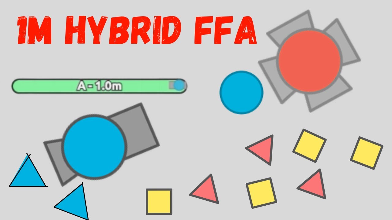 Diep.io - 1 миллион очков с Hybrid в FFA!