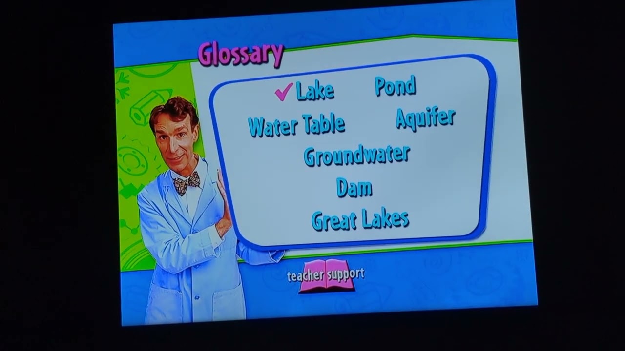 Bill Nye, the Science Guy: Lakes & Ponds 2005 DVD Menu Walkthrough