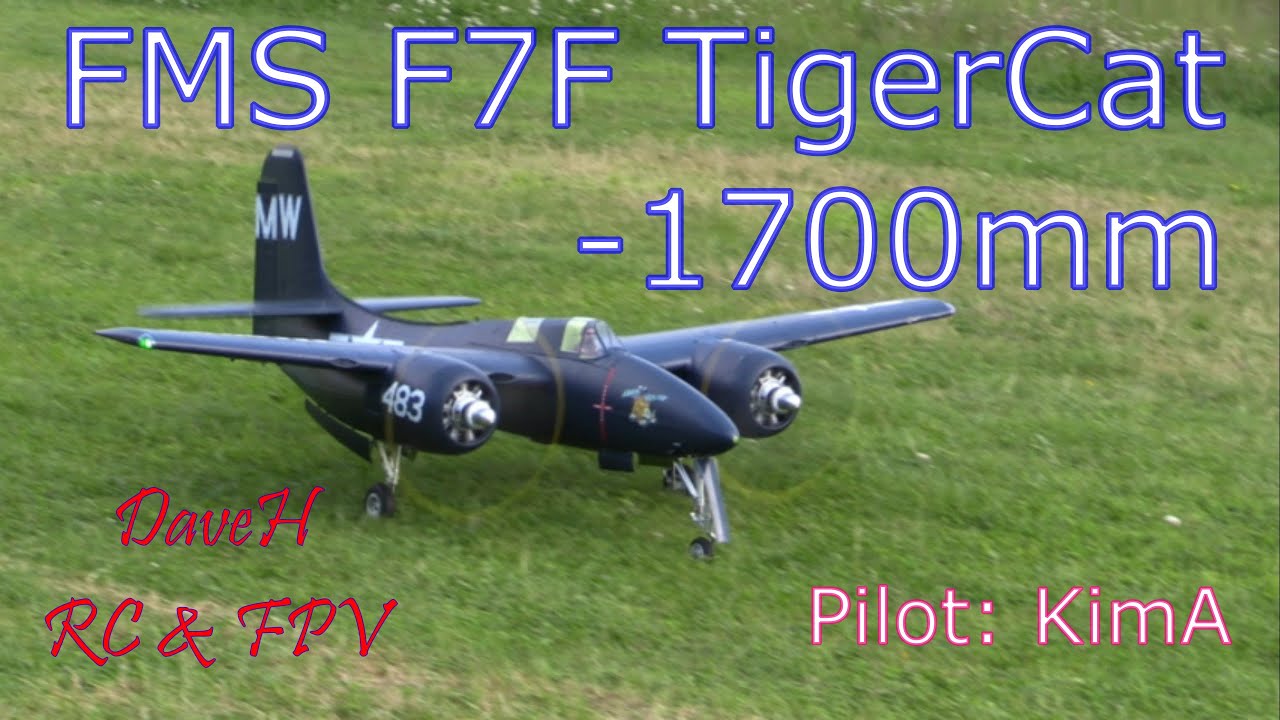 FMS  Grumman F7F TigerCat Twin Engine Warbird - Kim at KMFC - RC Aircraft