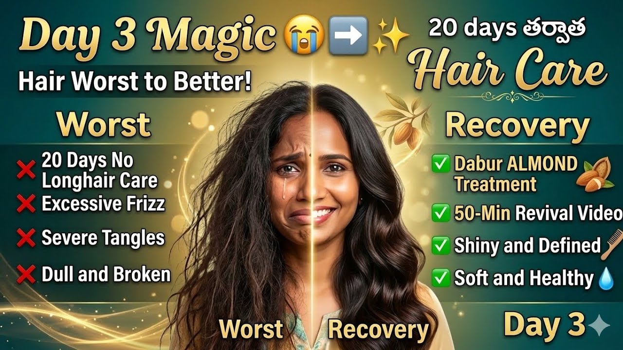 After Chicken Pox My Hair Became Worst 😭 | Long Hair Care Journey Telugu