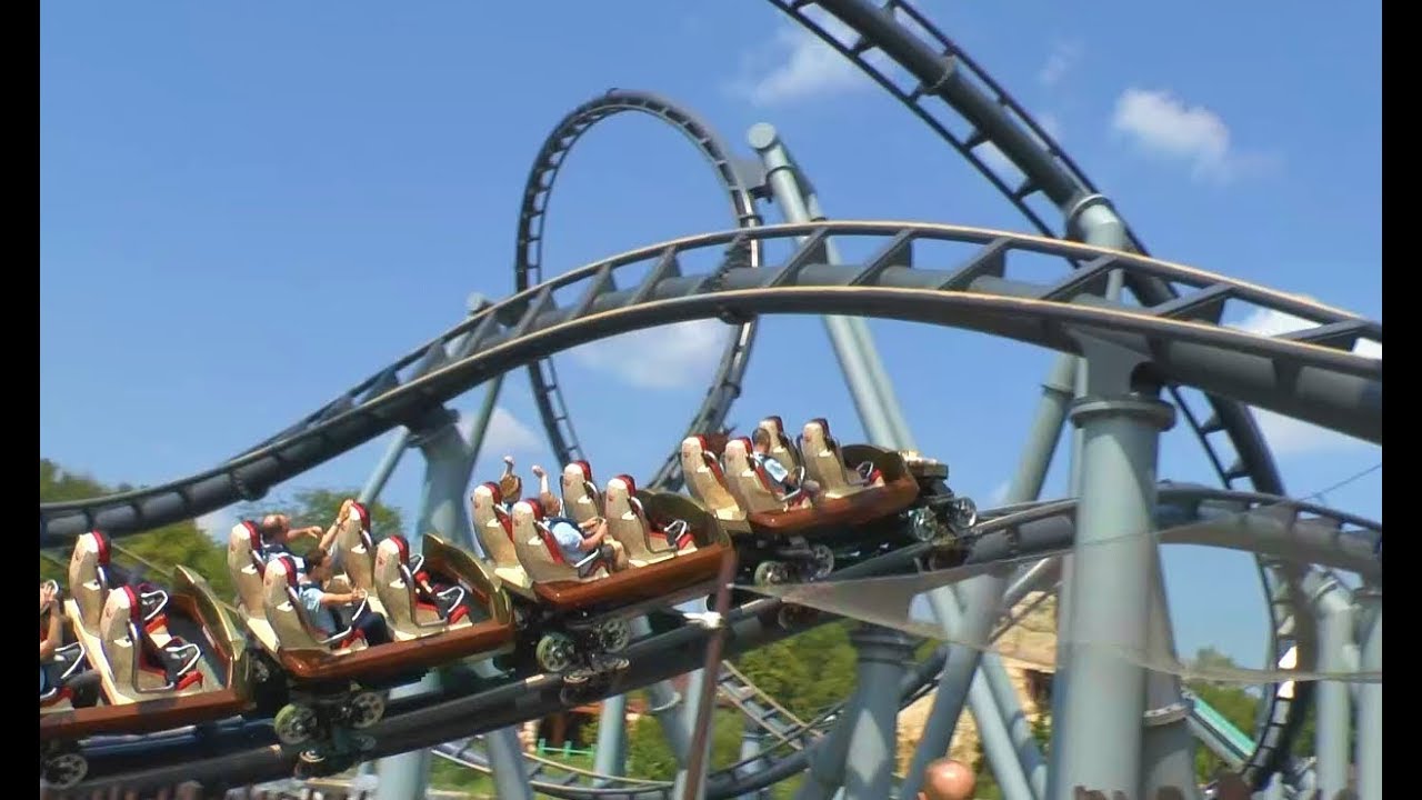 Lech Coaster (off-ride and POV) - Legendia Śląskie Wesołe Miasteczko Poland