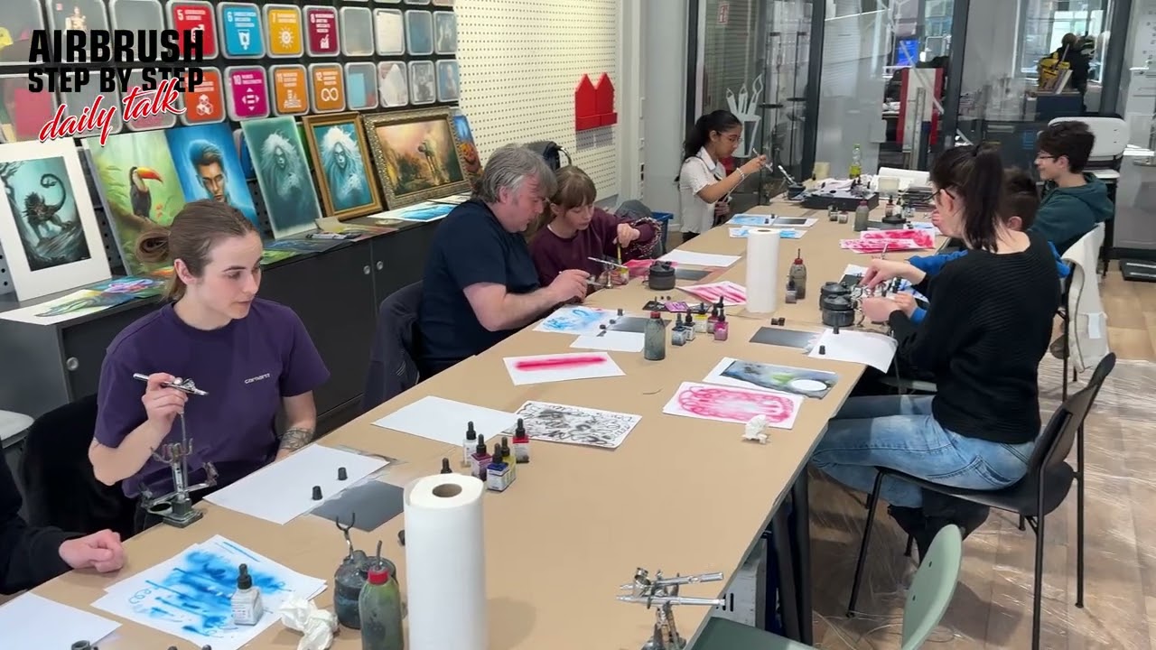 Airbrush Workshop in der Zentralbibliothek Hamburg - ich nehme euch mit ins Geschehen.