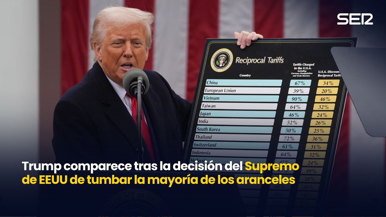 🔴 DIRECTO | Trump comparece tras la decisión del Supremo de EEUU de tumbar la mayoría de aranceles