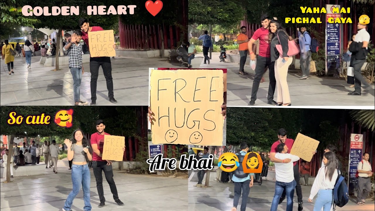 Free Hugs - Social Experiment 😁 ||   @vikassharmavlogs15