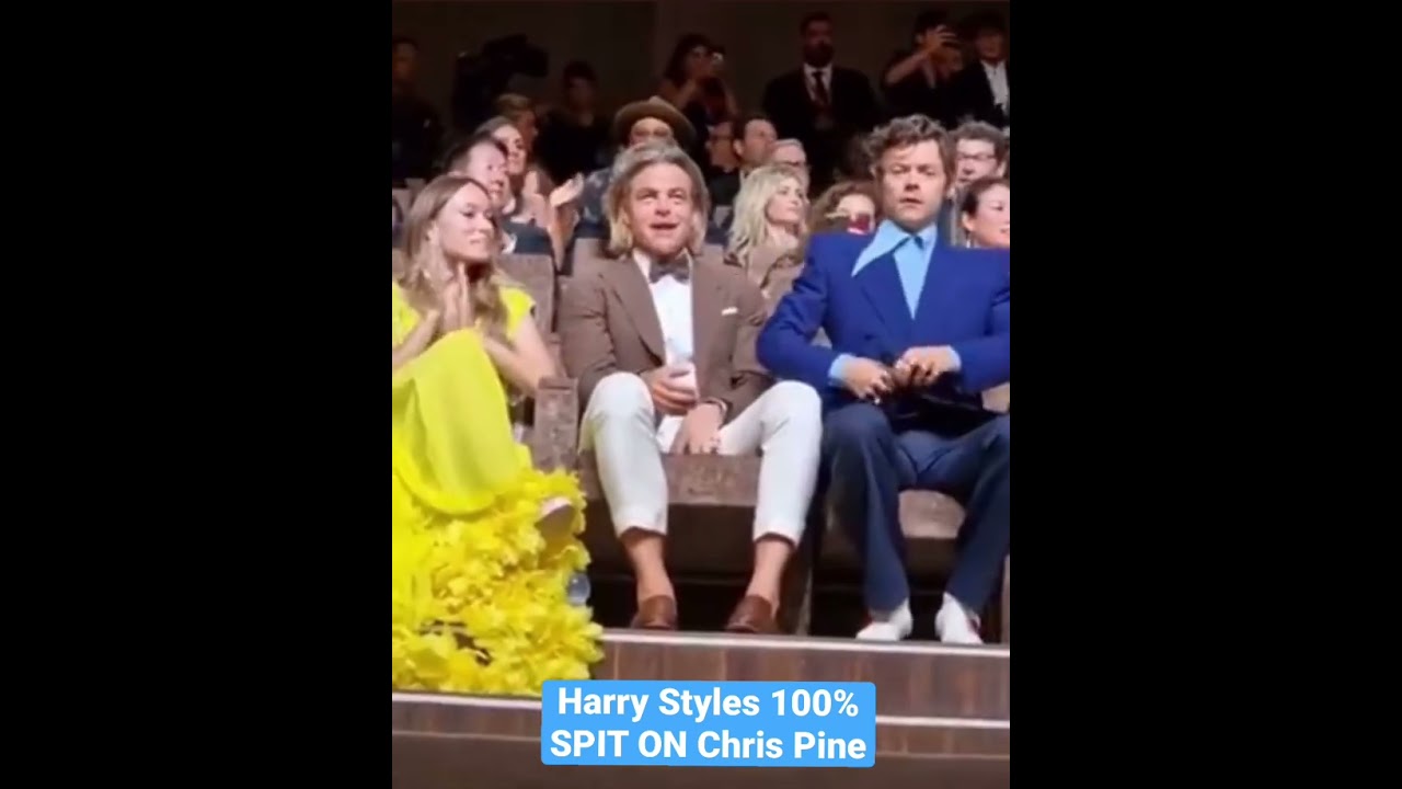 Harry Styles spitting on Chris Pine #HarryStyles #ChrisPine