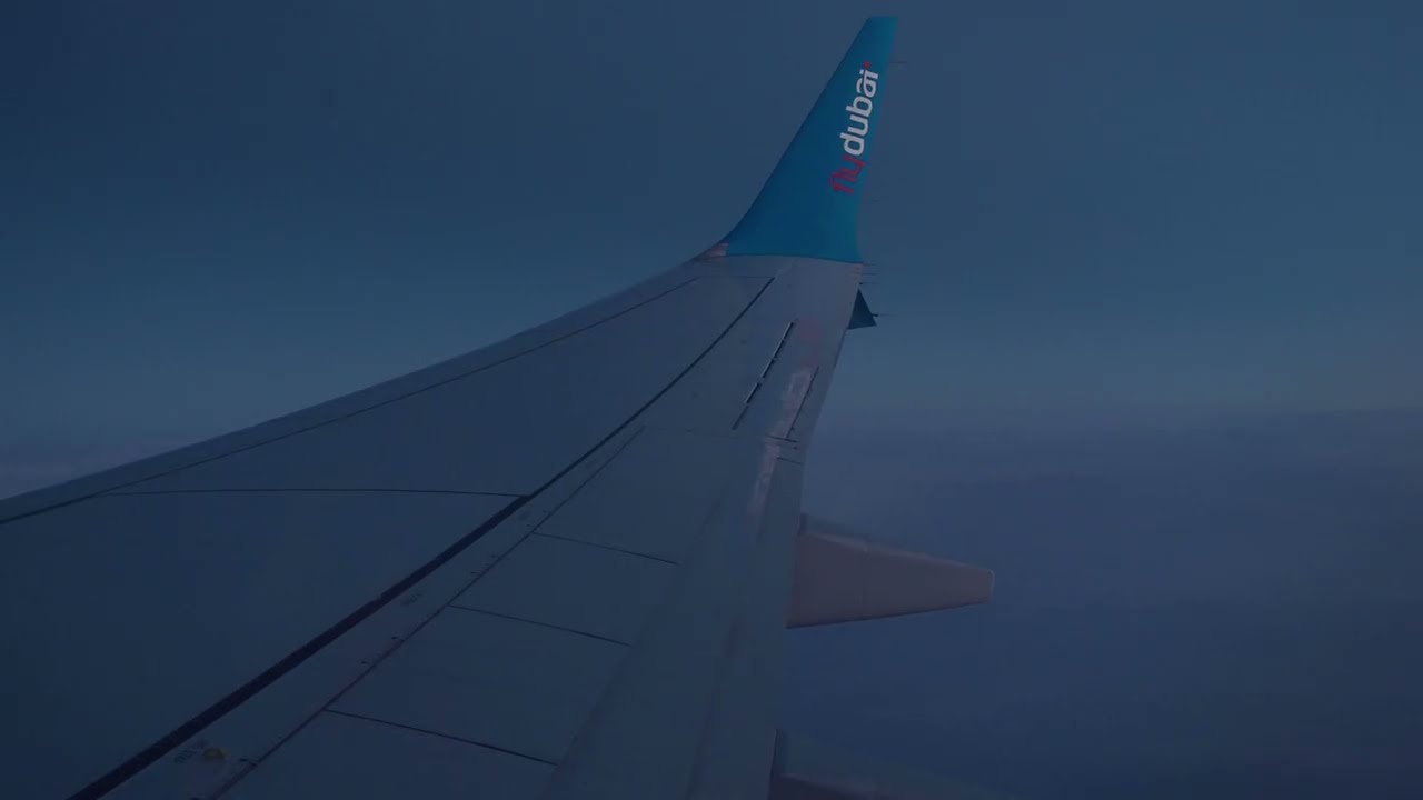 Boeing 737 MAX 8 Flydubai - night takeoff and morning landing