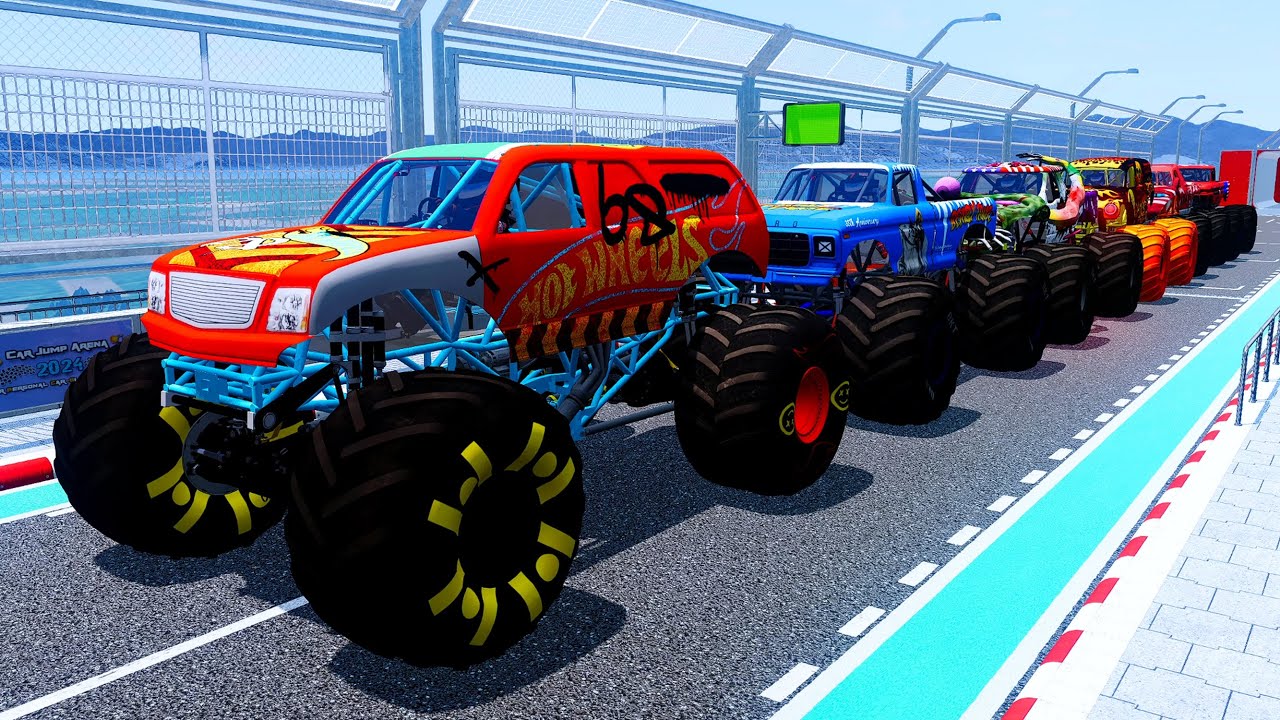 Epic High Speed monster trucks jumps & crashes #126 | BeamNG Drive