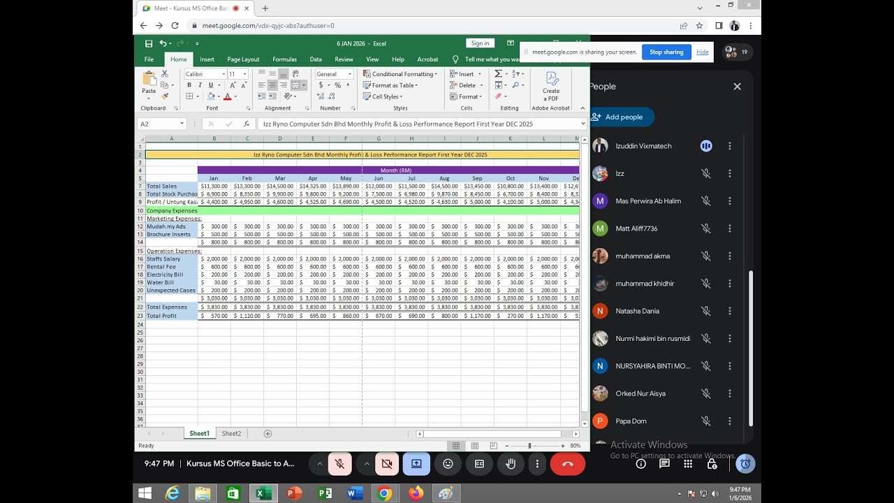 Kursus Sijil Komputer MS Office Pentadbiran (Admin) ONLINE / FIZIKAL CLASSROOM by Vixmatech 2026 P1