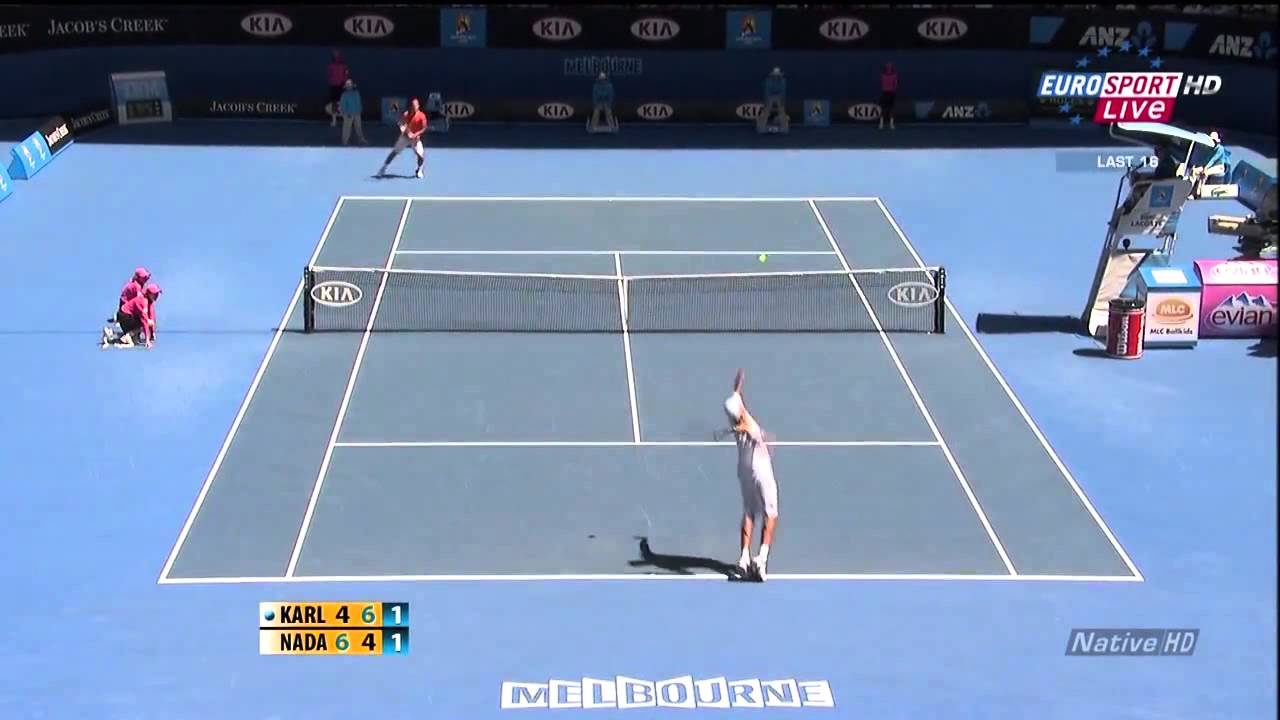 Australian Open 2010 R4 Rafael Nadal vs Ivo Karlovic highlights [HD]