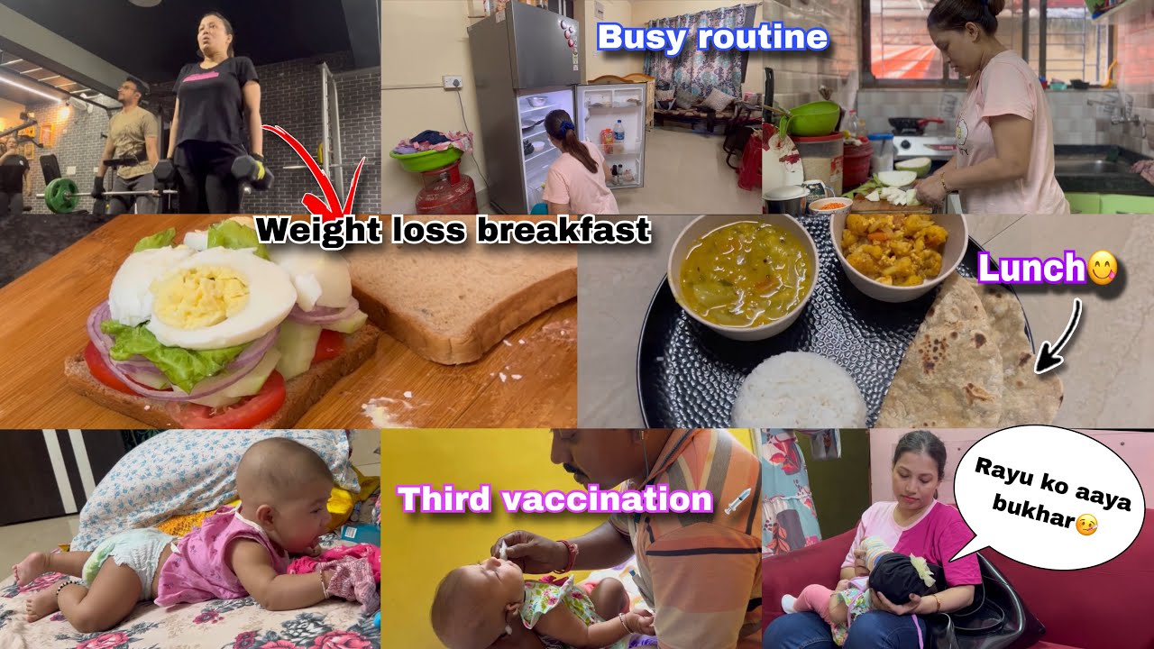 Weight loss breakfast & Lunch Recipe😋|| Rayu ka 3rd Vaccination 💉
