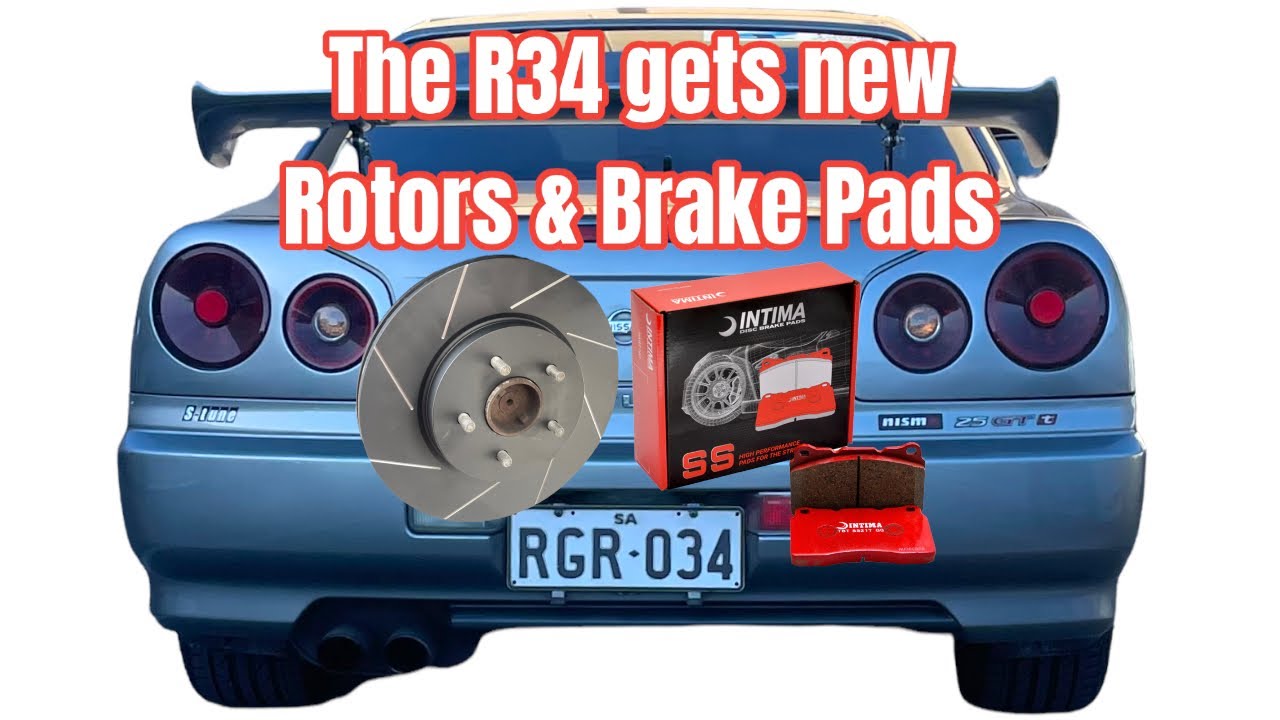 THE R34 GETS NEW ROTORS & BRAKE PADS