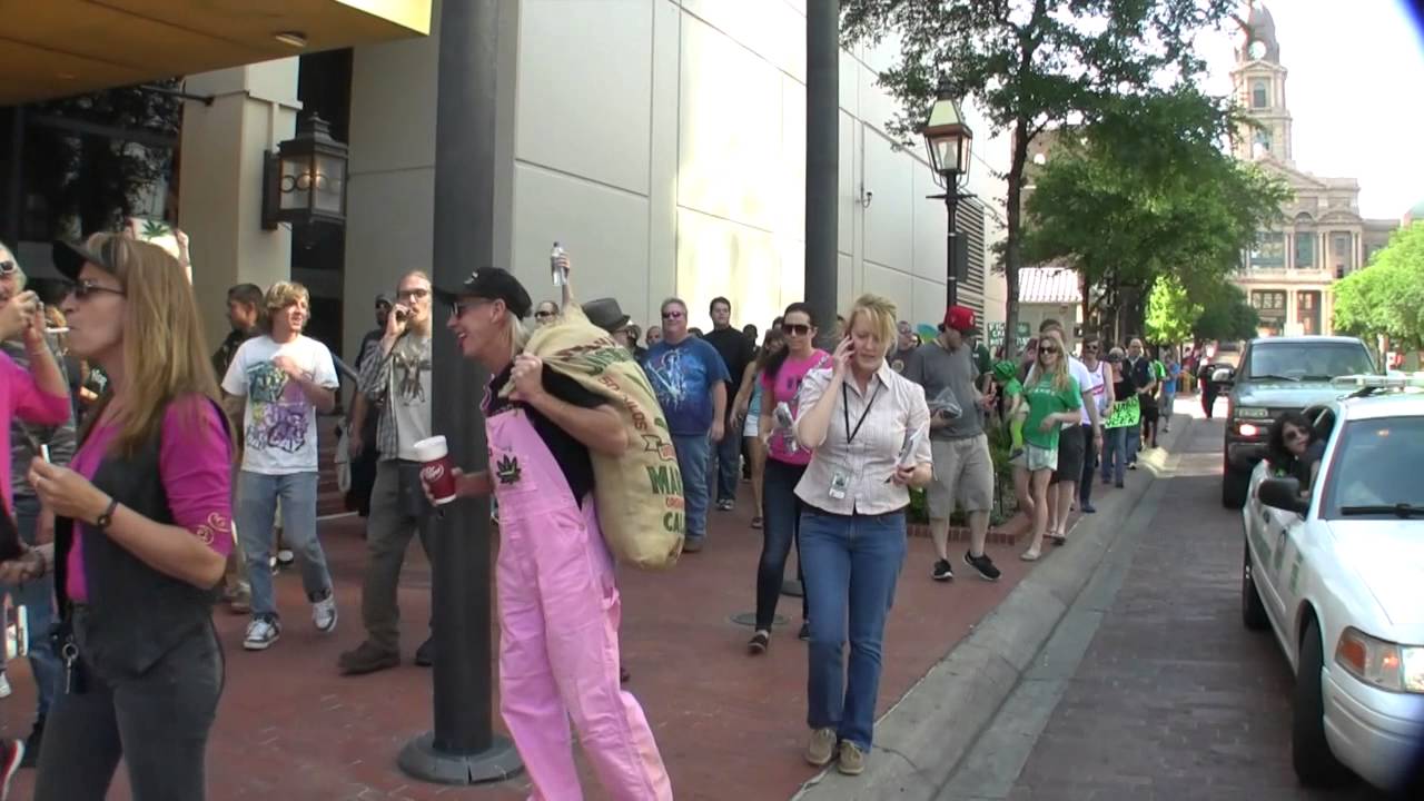 Hundreds of Texans March in Downtown Fort Worth for the 2013 Global Cannabis March