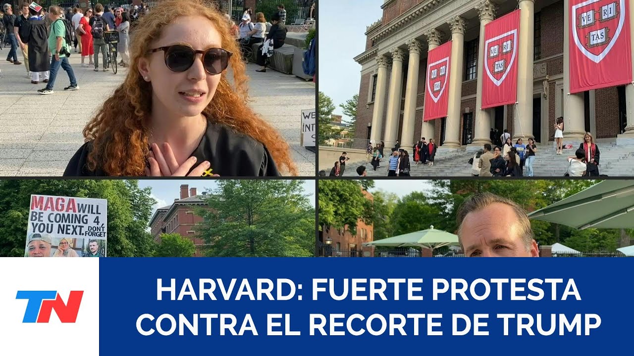 HARVARD I Los estudiantes protestaron contra el plan de Trump de cancelar contratos universitarios