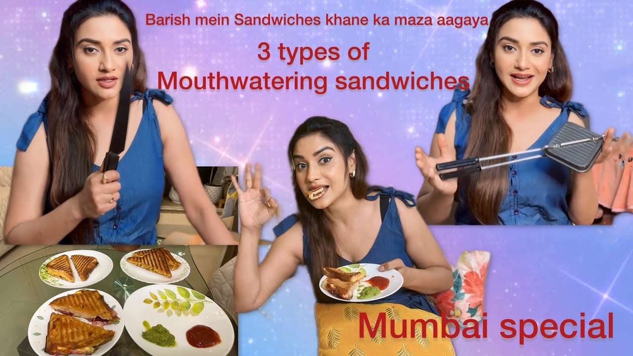 3 types of Sandwiches.. barish mein maza aagaya #youtube  #ratipandey #vlog #recipie #viral