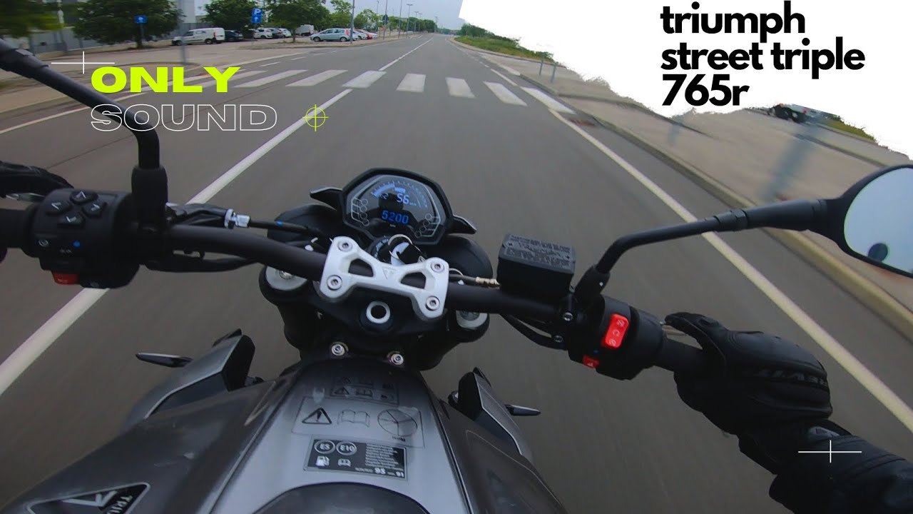 TRIUMPH street triple 765r 2023 - TEST RIDE - quick shifter - (la compro !!!) only sound - HD