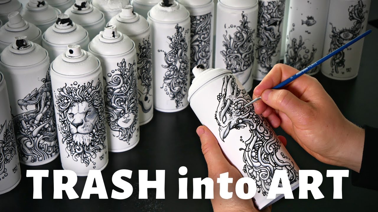Customizing Empty Spray Cans into Art! (vlog #6)