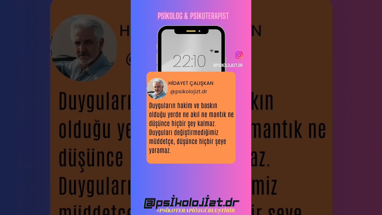 Duygu mu d&uuml;ş&uuml;nce mi? #onlinepsikolog #onlinepsikoterapi #b&uuml;t&uuml;nc&uuml;lpsikoterapi #hidayetcaliskan