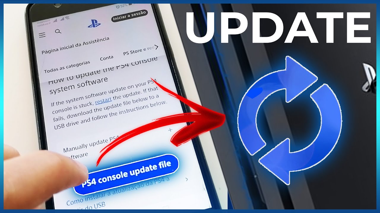 COMO ATUALIZAR PS4 PELO TELEMÓVEL *FÁCIL* | Filipe Gomes
