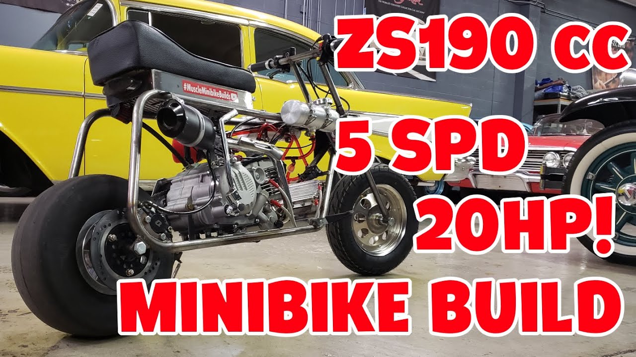 ZS190 PIRHANA 5 SPEED 20HP 75MPH MINIBIKE BUILD