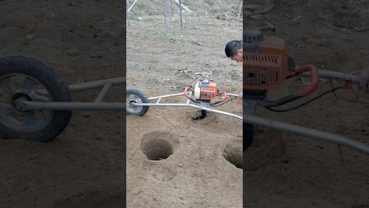 portable small earth hole digging tools drill soil machine #shorts
