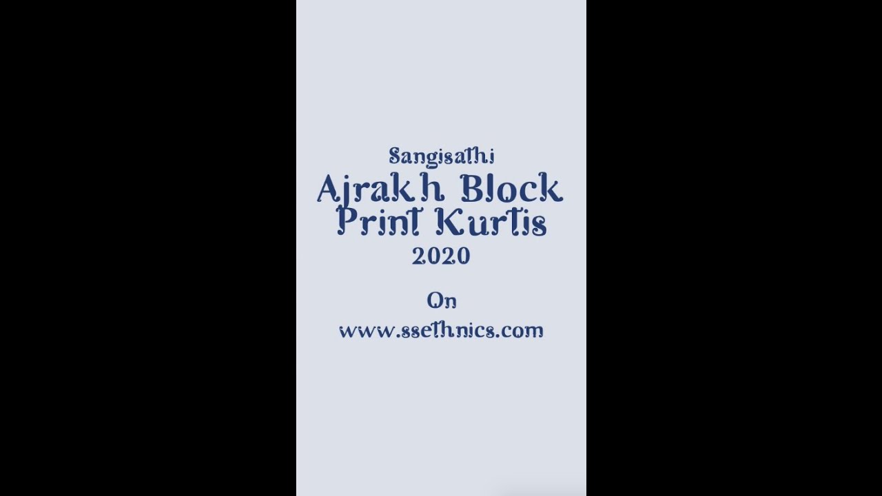 Ajrakh Kurti Fabrics | Handblock Print Ajrakh | Authentic Ajrakh Kurti | Sangisathi Exclusive