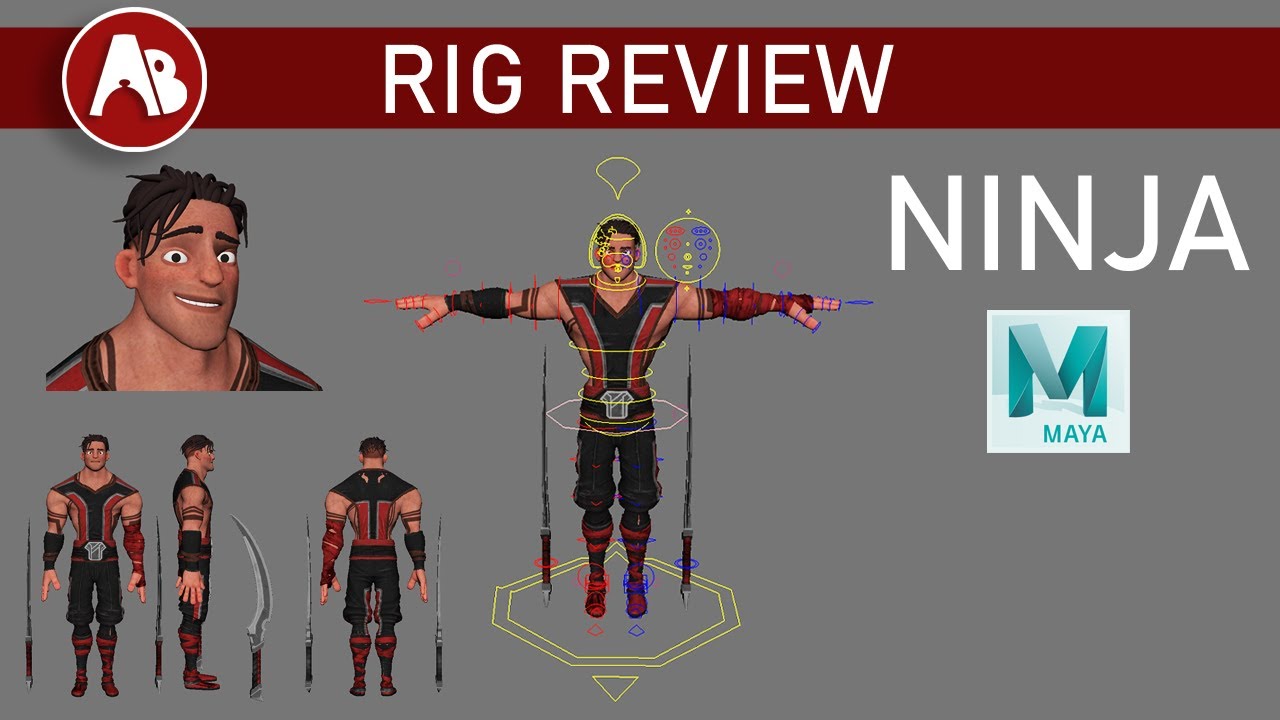 Ninja - Анимационный риг для Maya - Обзор