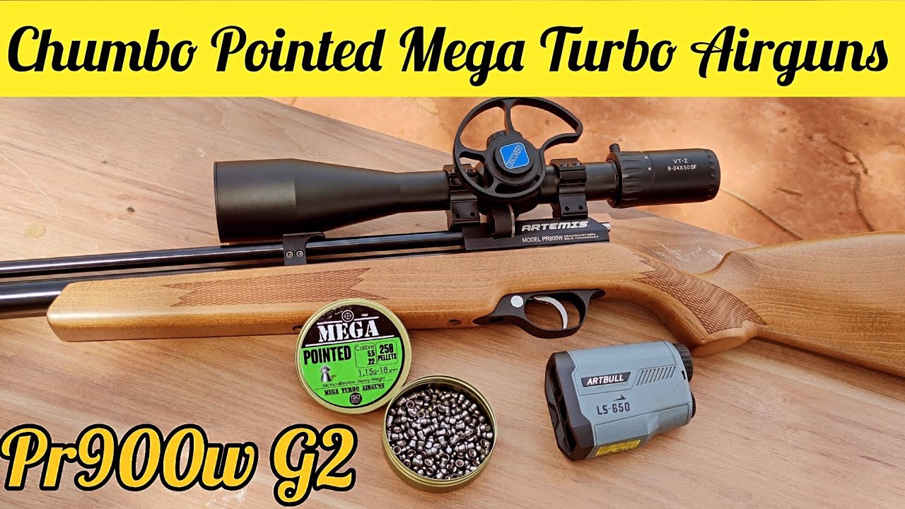 CARABINA PCP PR900W G2 ARTEMIS CHUMBO POINTED DA MEGA TURBO AIRGUNS DE 18 GRAINS