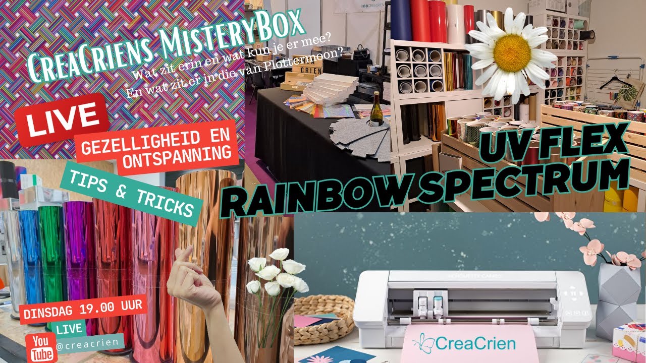CreaCrien LIVE 23.04.2024 Misteryboxen en UV en rainbow spectrum flex