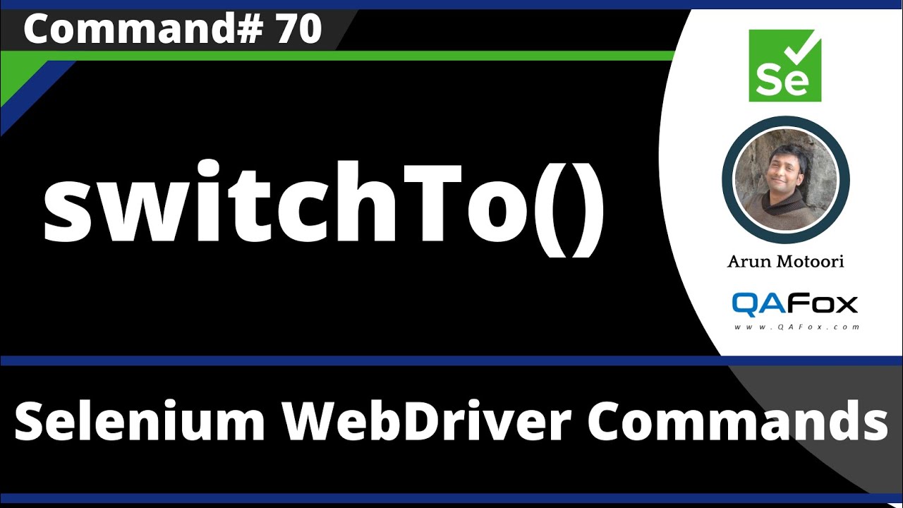 switchTo() Command - Selenium WebDriver